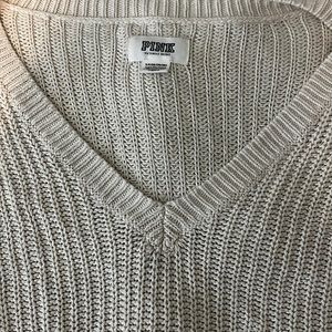 Pink oversized sweater.